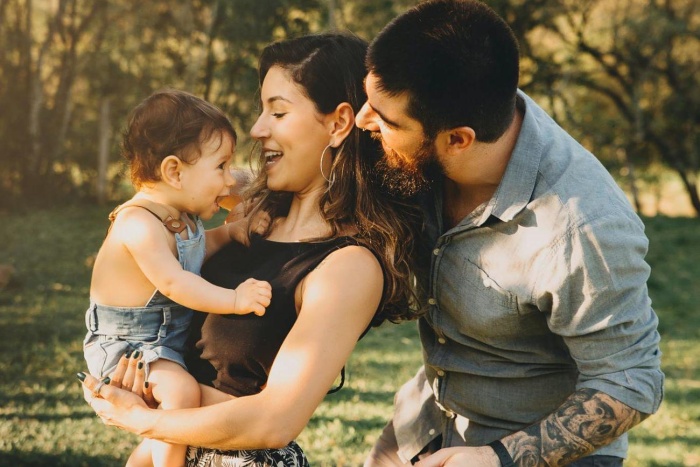 Parents with baby